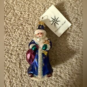 Christopher Radko 4.5" Petite Pere Noel Santa Christmas Ornament New With Tags